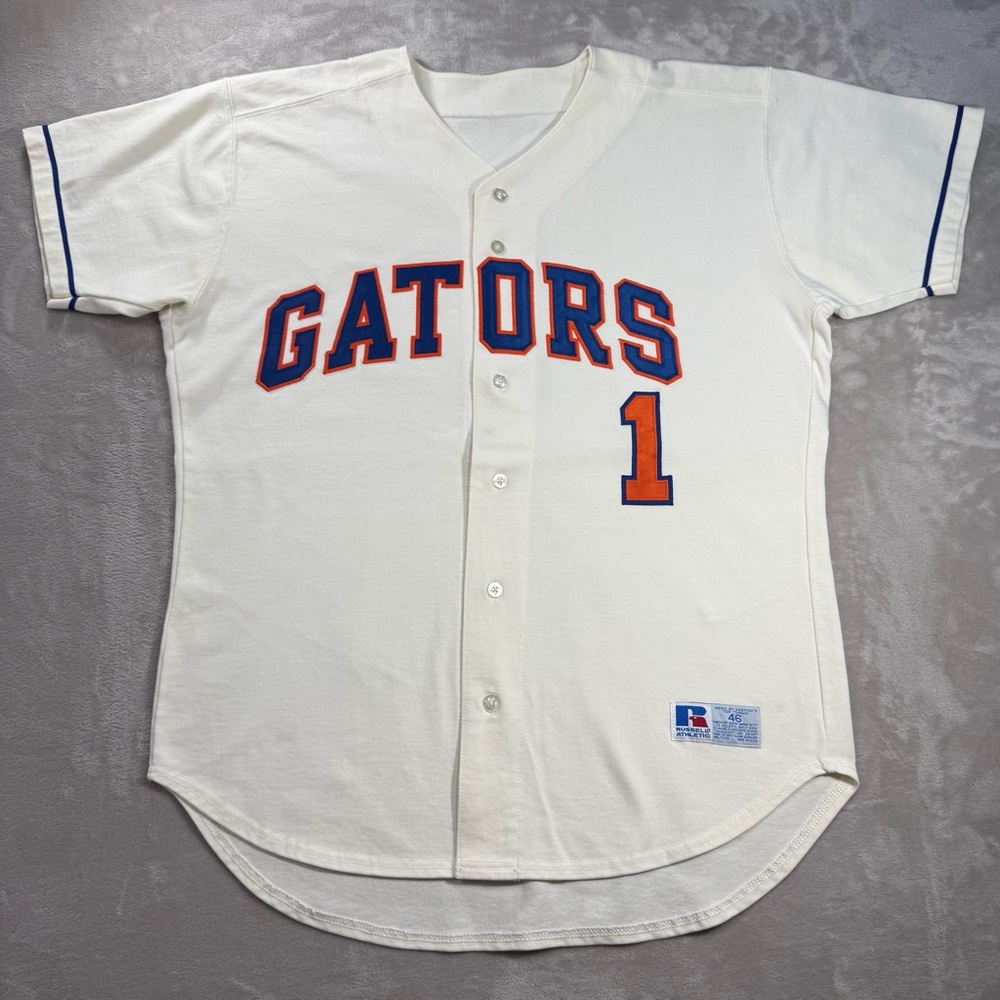 Vintage Florida Gators 90s 1996-98 Team Issue Baseball Jersey Russell Athletic
